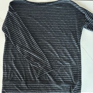 Striped Gray Long Sleeve Top